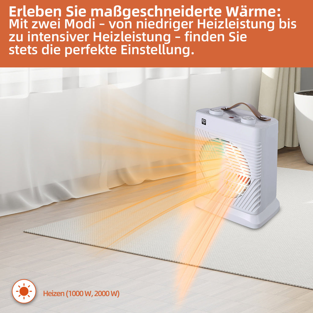 Heizlüfter mit Thermostat und Schwenkfunktion 2000W