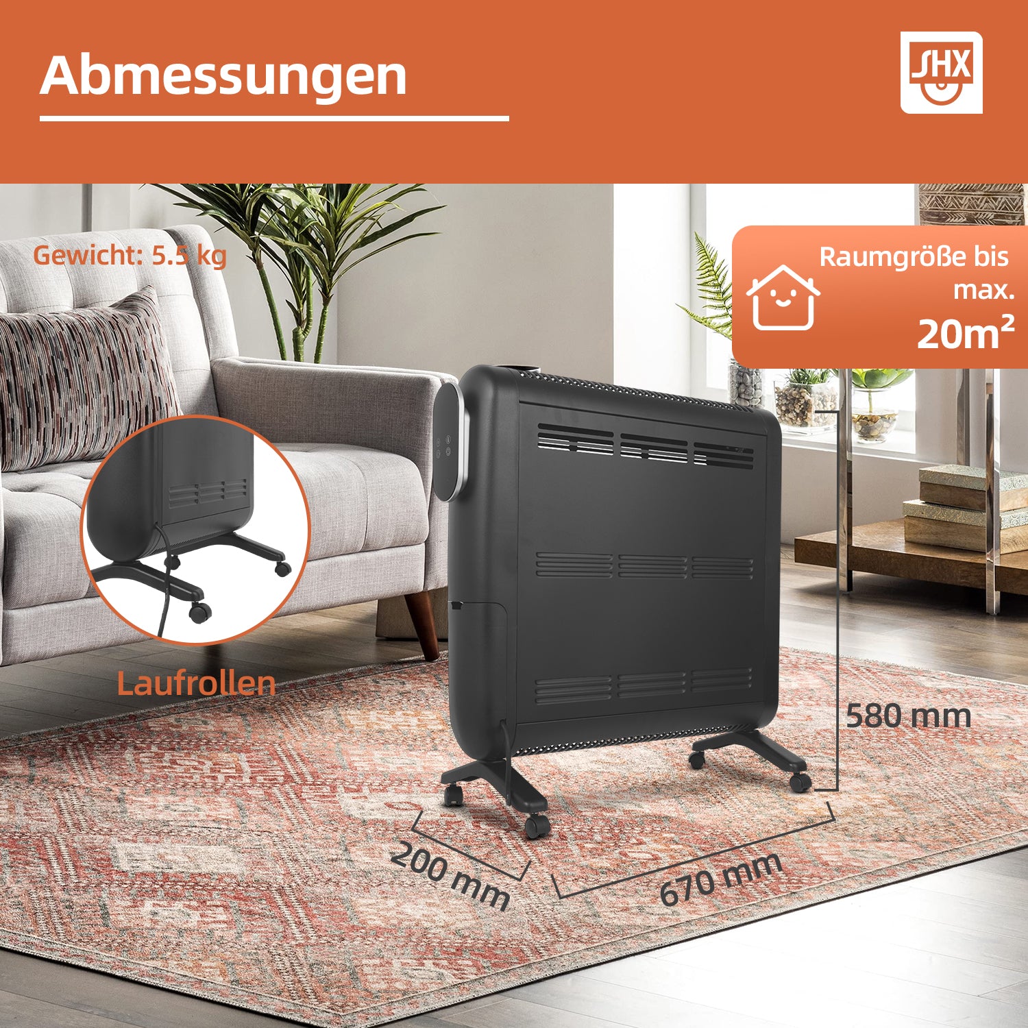Öl-freier Radiator 2000W