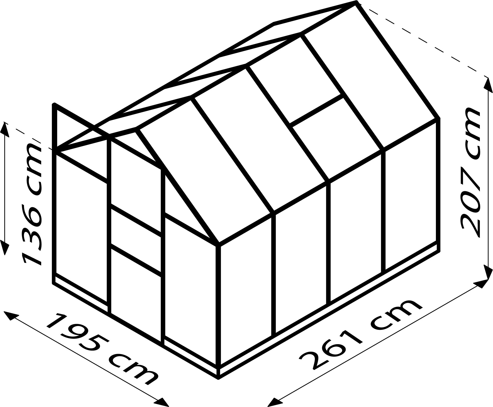 Gewächshaus Kapitol 5000 ESG/HKP, schwarz