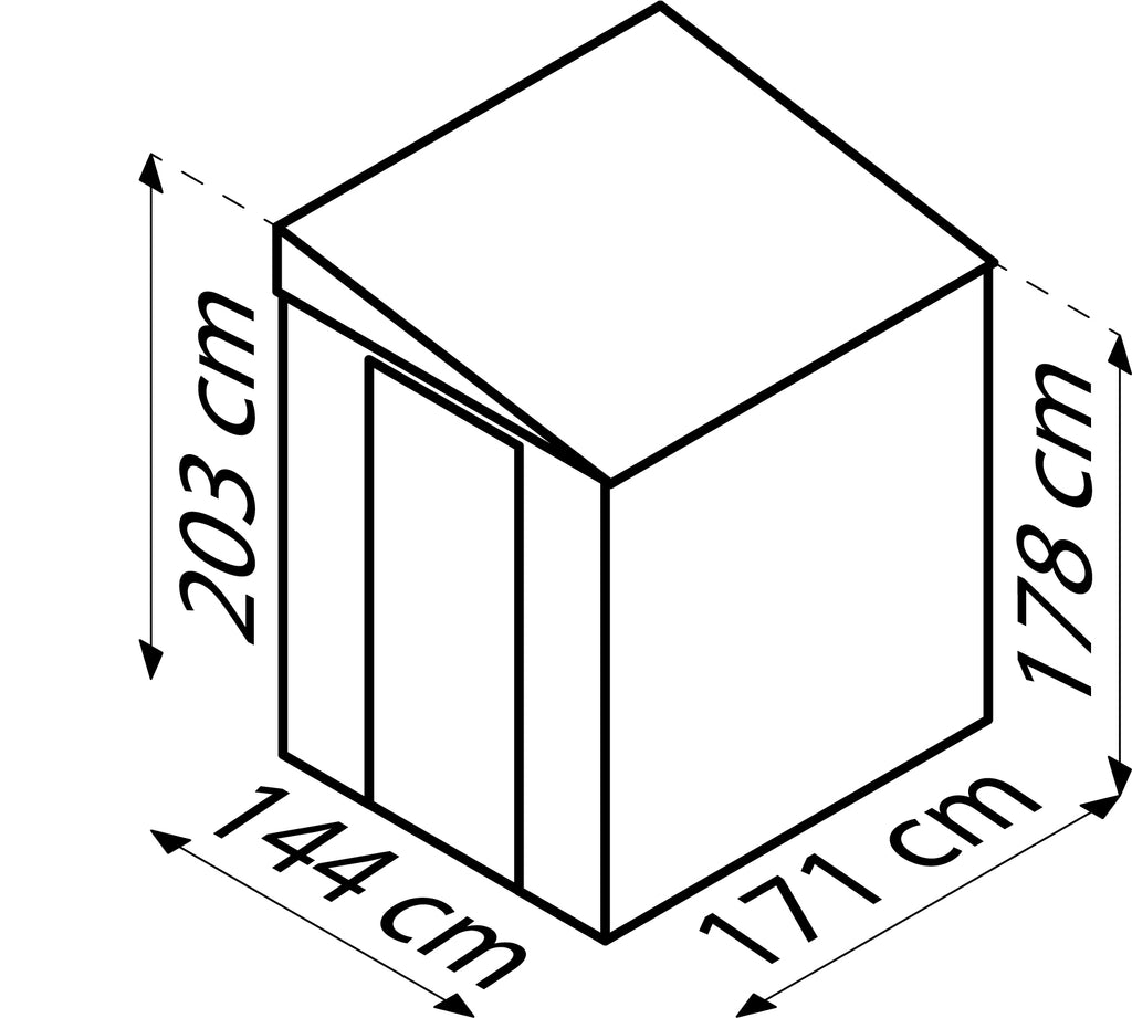 Gerätehaus Wand-Zierde LeanTo 56, jade