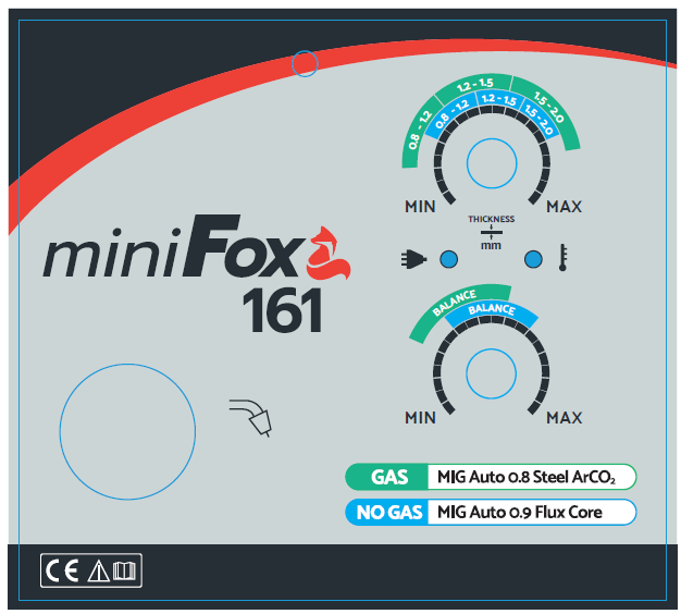 Fülldraht/Schutzgasschweißgerät MINI FOX 161