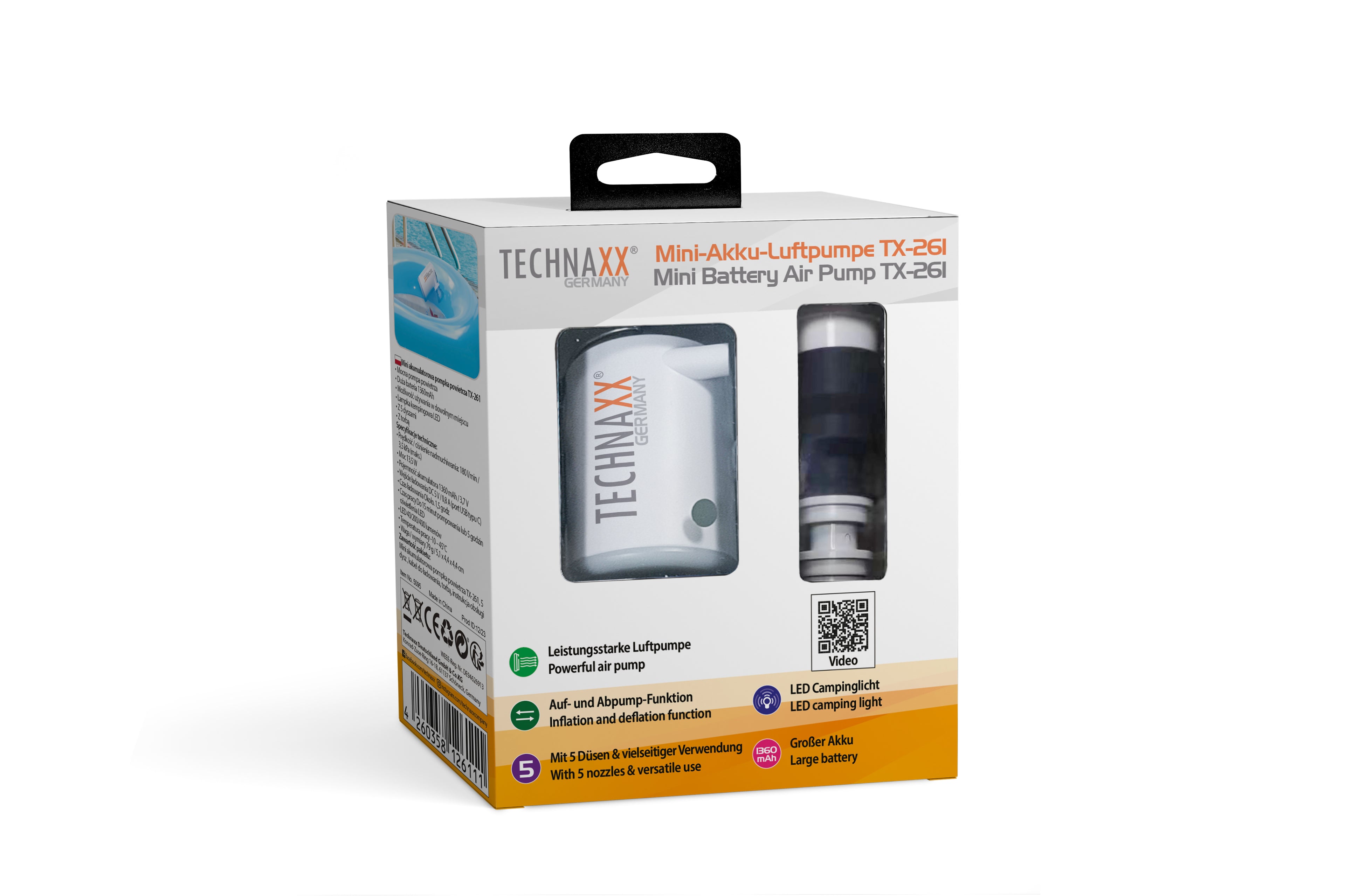 Technaxx Mini-Akku-Luftpumpe TX-261
