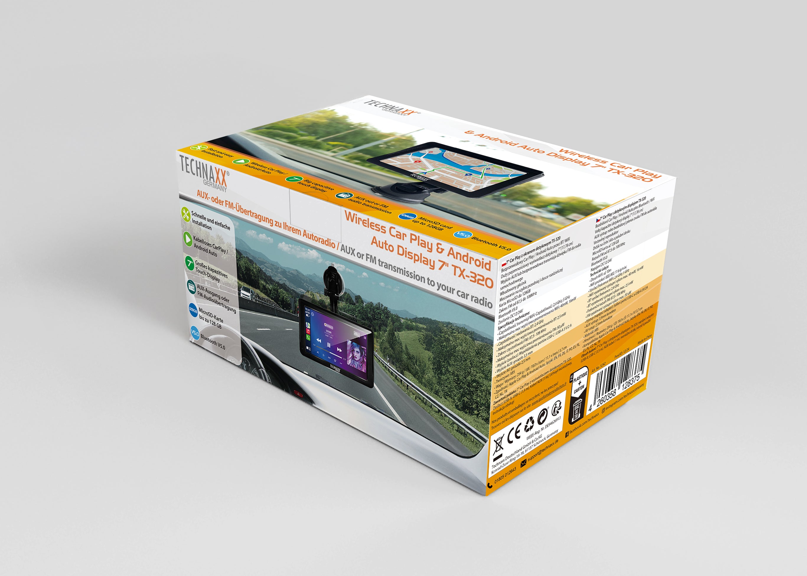 Wireless Car Play & Android Auto Display TX-320
