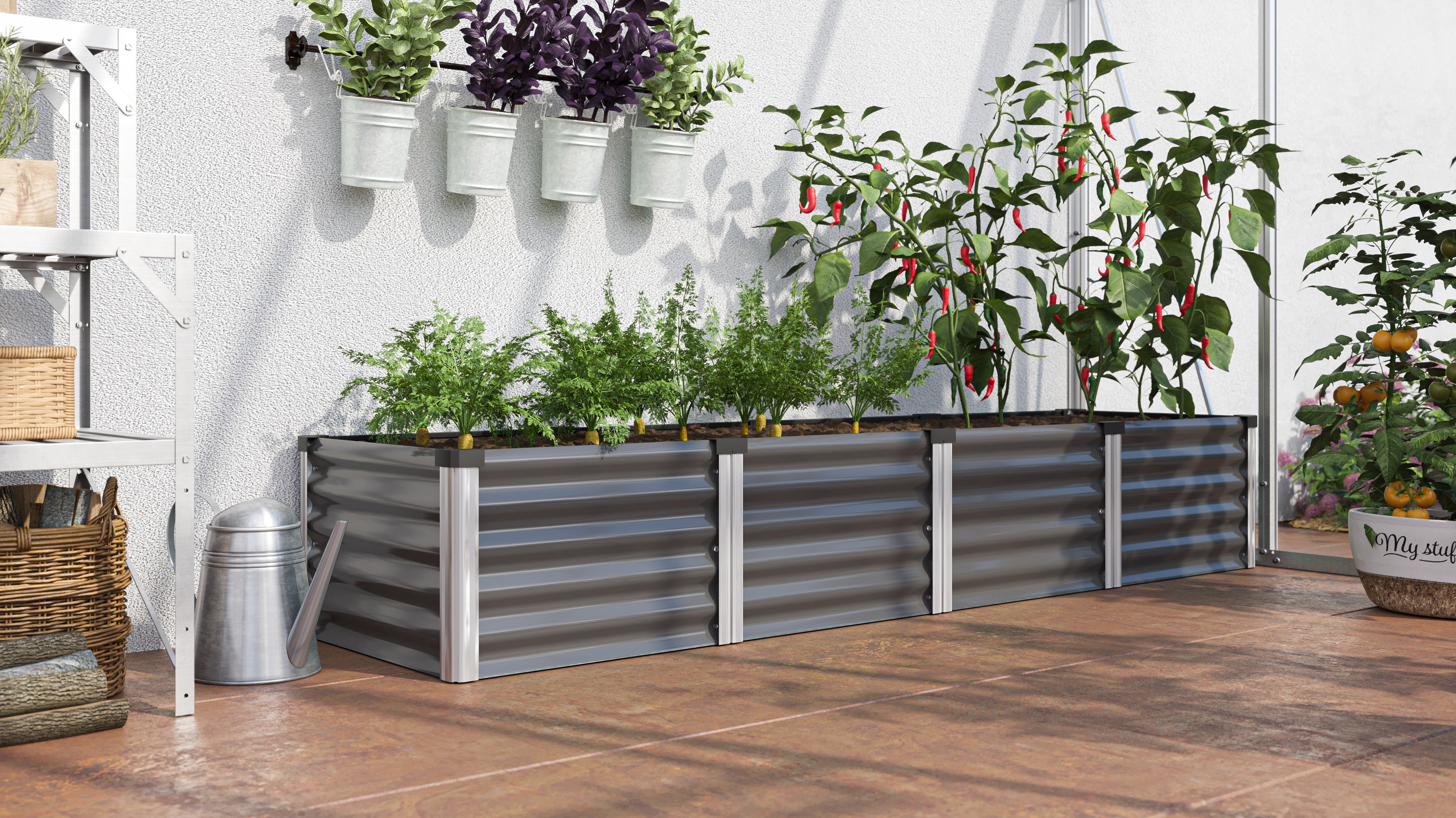 Hochbeet Linus In&Out 401 L granit/alu