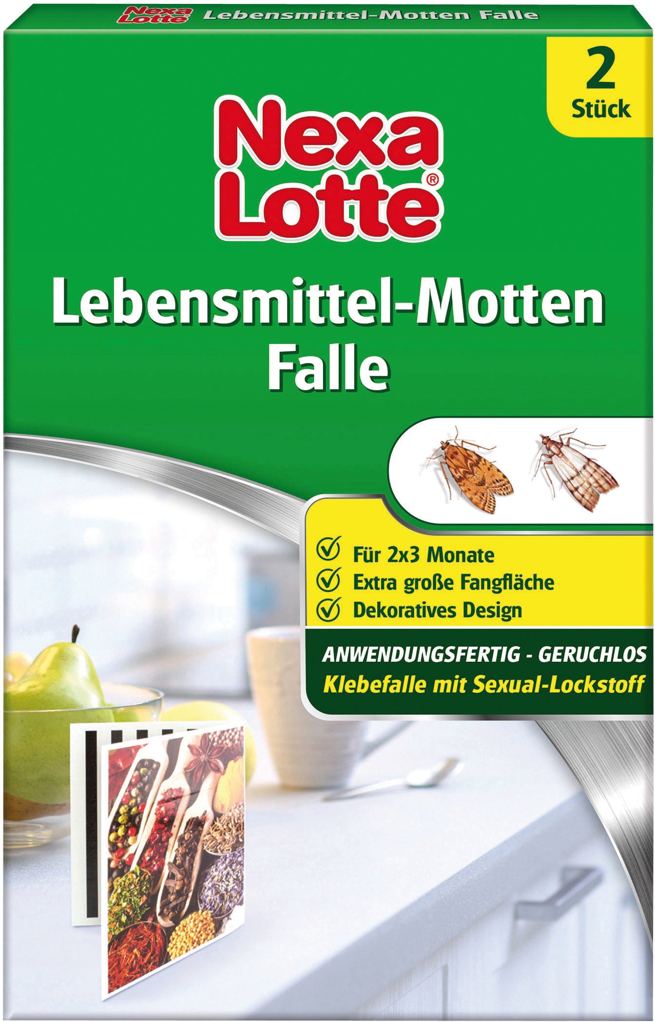 2 Lebensmittel-Motten-Fallen