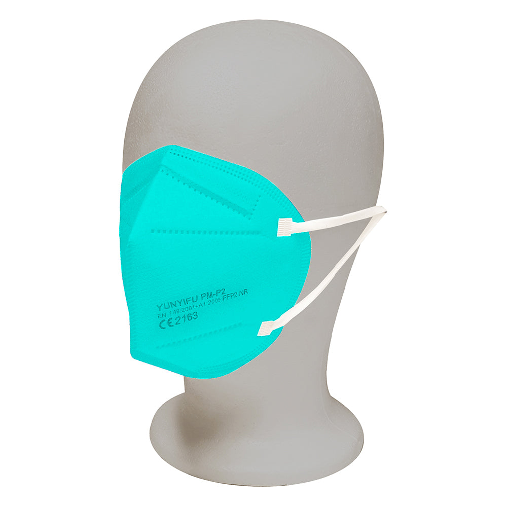 5 Feinstaubmasken FFP2 türkis