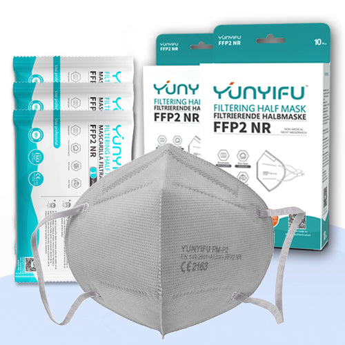 10 Feinstaubmasken FFP2 grau