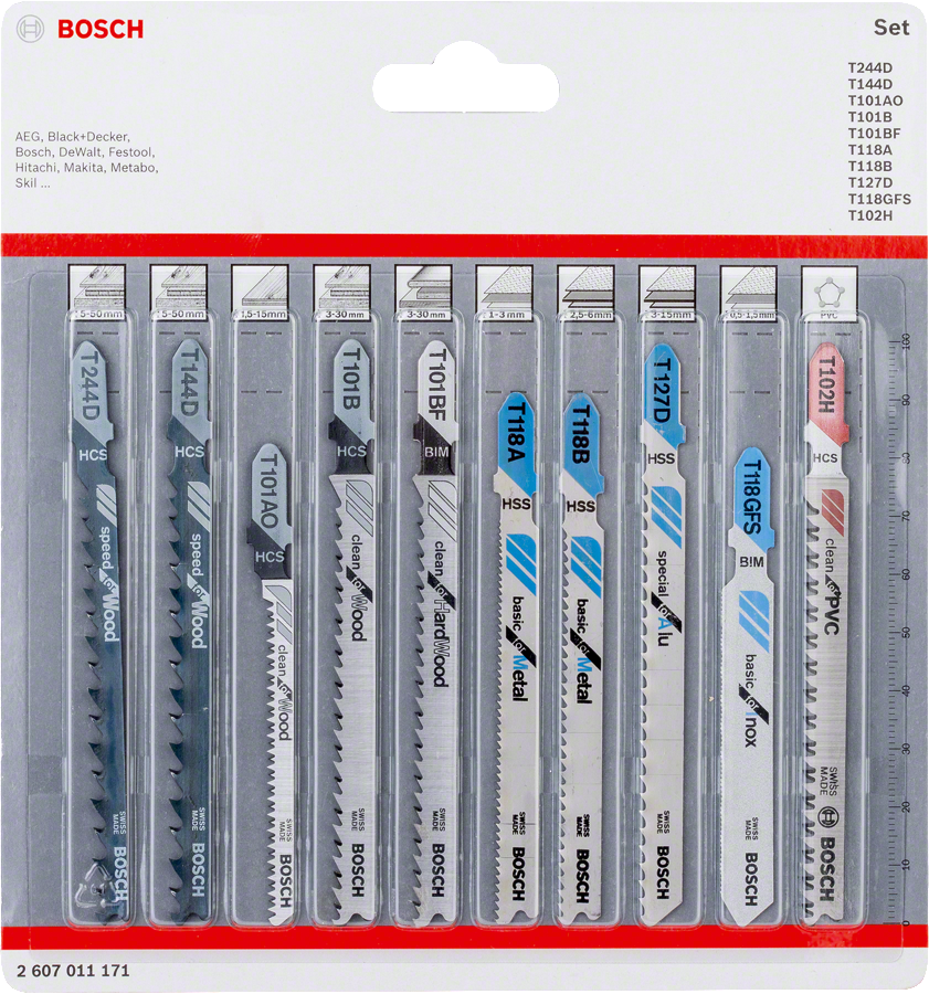Stichsägeblatt-Set Universal 10 Stk.
