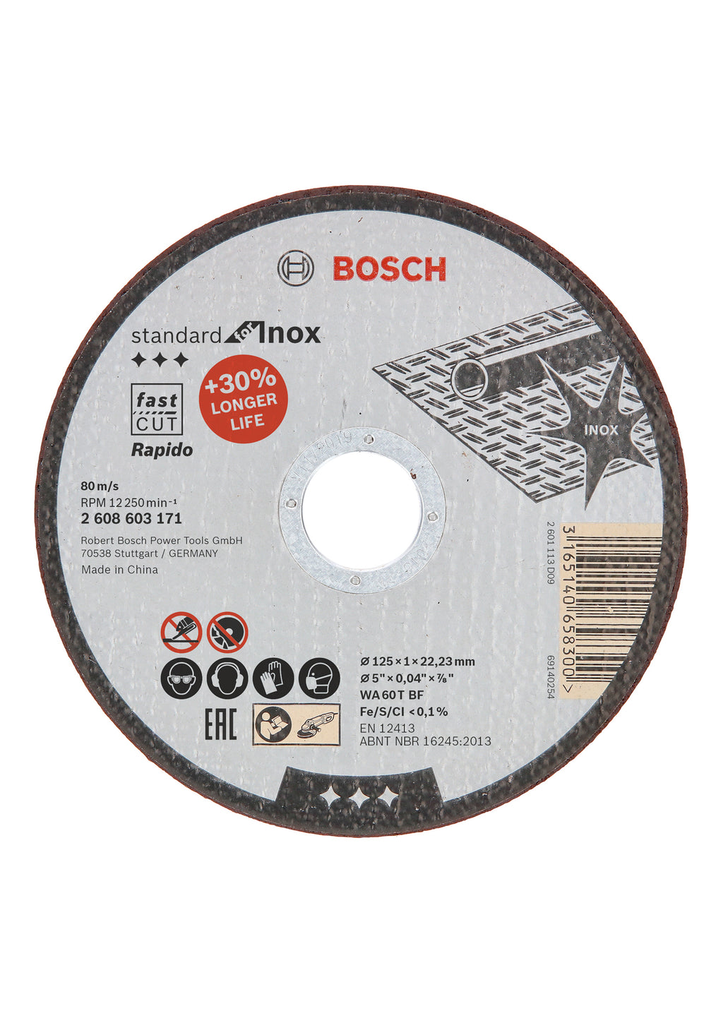 Trennscheibe für Inox  125 x 1,0