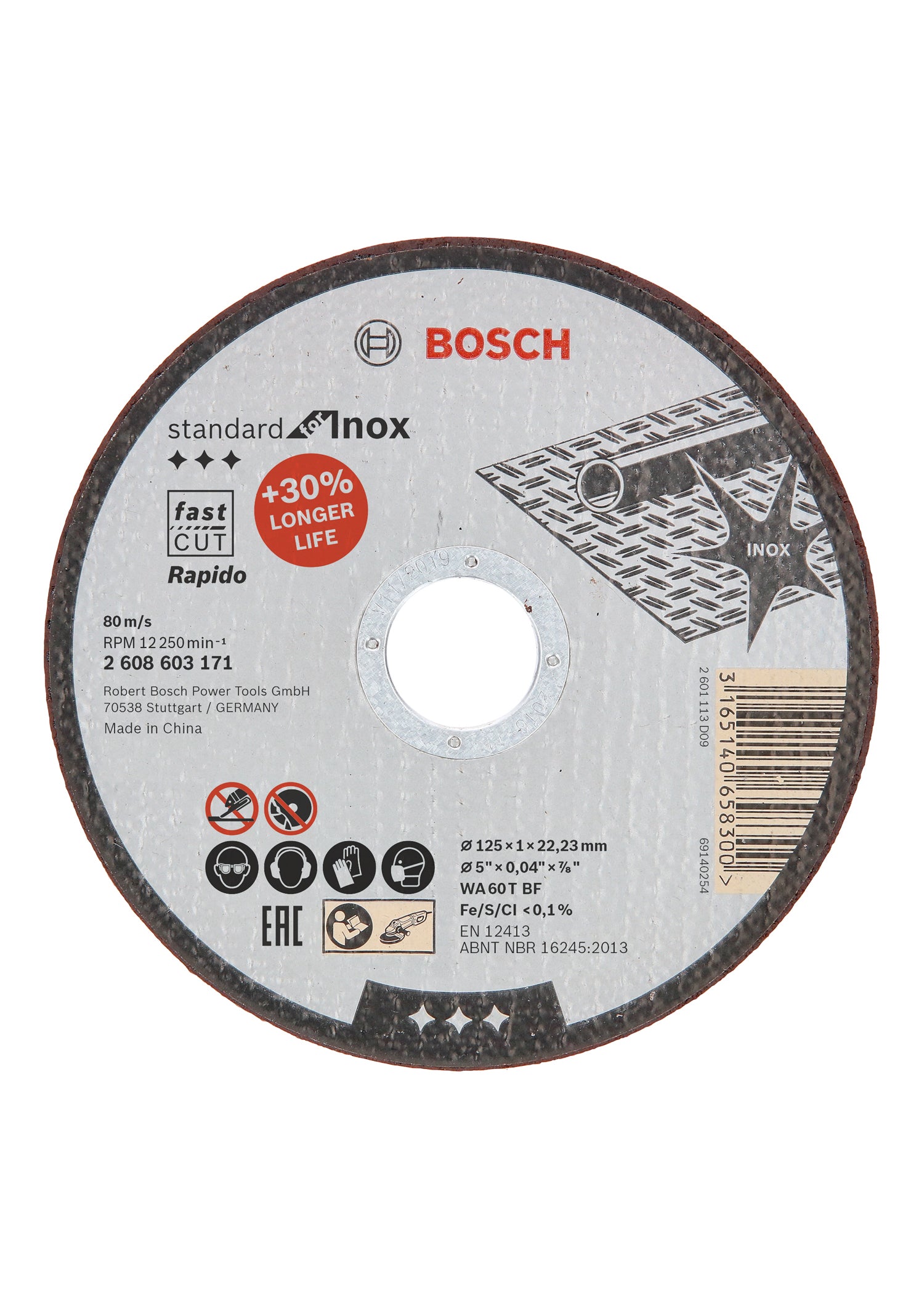 Trennscheibe für Inox  125 x 1,0