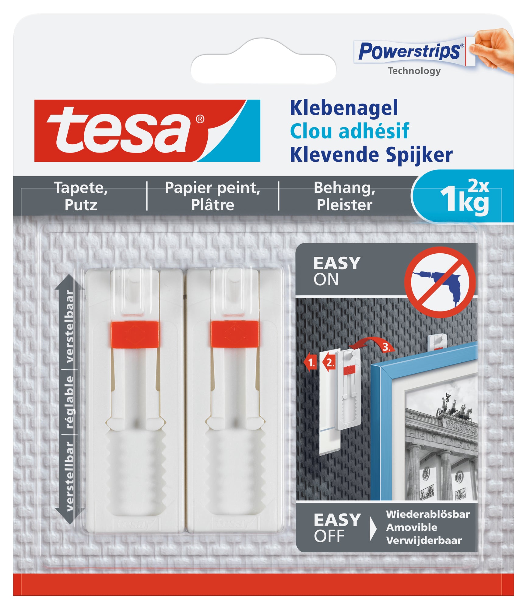 Klebenagel verstellbar 2 x 1 kg